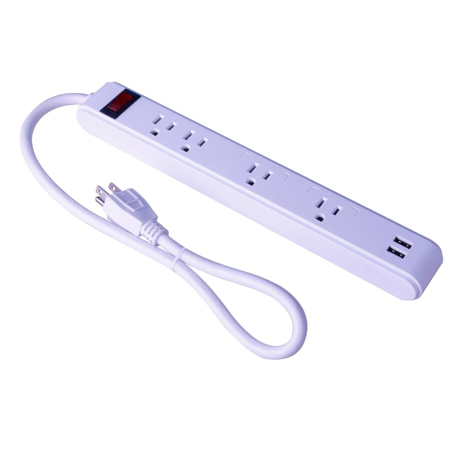 SureBilt 4 outlet 2 USB power strip extension cord
