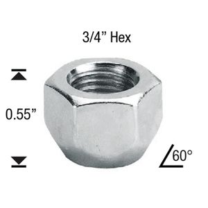 White Knight Wheel Nut 4 Piece 113044 for Plymouth Fury