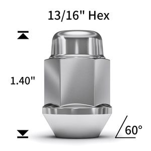 White Knight Wheel Nut 4 Piece 117044 for Ford Bronco II