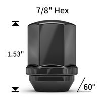 White Knight Wheel Nut 4 Piece 11709DBK4 for 2007 Chevrolet Silverado 1500
