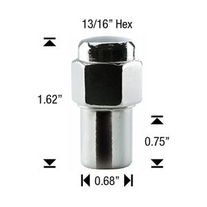 White Knight Wheel Nut 4 Piece 117454 for Toyota Prius