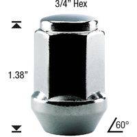 White Knight Wheel Nut 4 Piece 119064 for Subaru Impreza