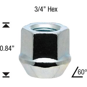 White Knight Wheel Nut 20 Piece 1309-1S-20AZ for Chevrolet Malibu