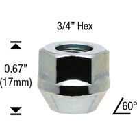 White Knight Wheel Nut 4 Piece 1309-1SA-4 for 2007 Chevrolet Silverado 1500