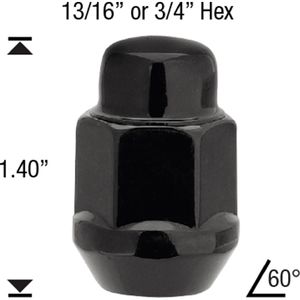 White Knight Wheel Nut 4 Piece 1706SB-4 for Nissan/Datsun Rogue