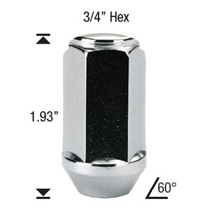 White Knight Wheel Nut 4 Piece 1904XL-4 for Plymouth Fury