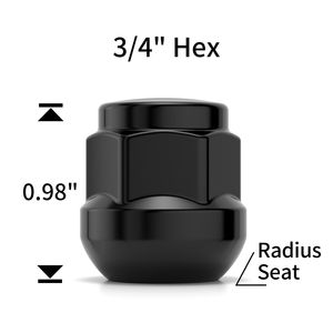 White Knight 1907HR-4 Radius Seat Lug Nut For Honda, Chrome, 4...