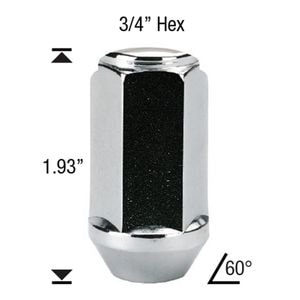 White Knight Wheel Nut 24 Piece 1909XL-24AZ for Chevrolet Malibu