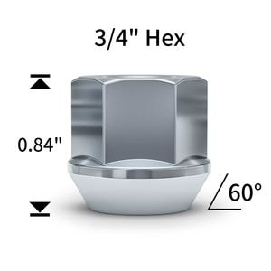 White Knight Wheel Nut 4 Piece 213044 for Ford Bronco II