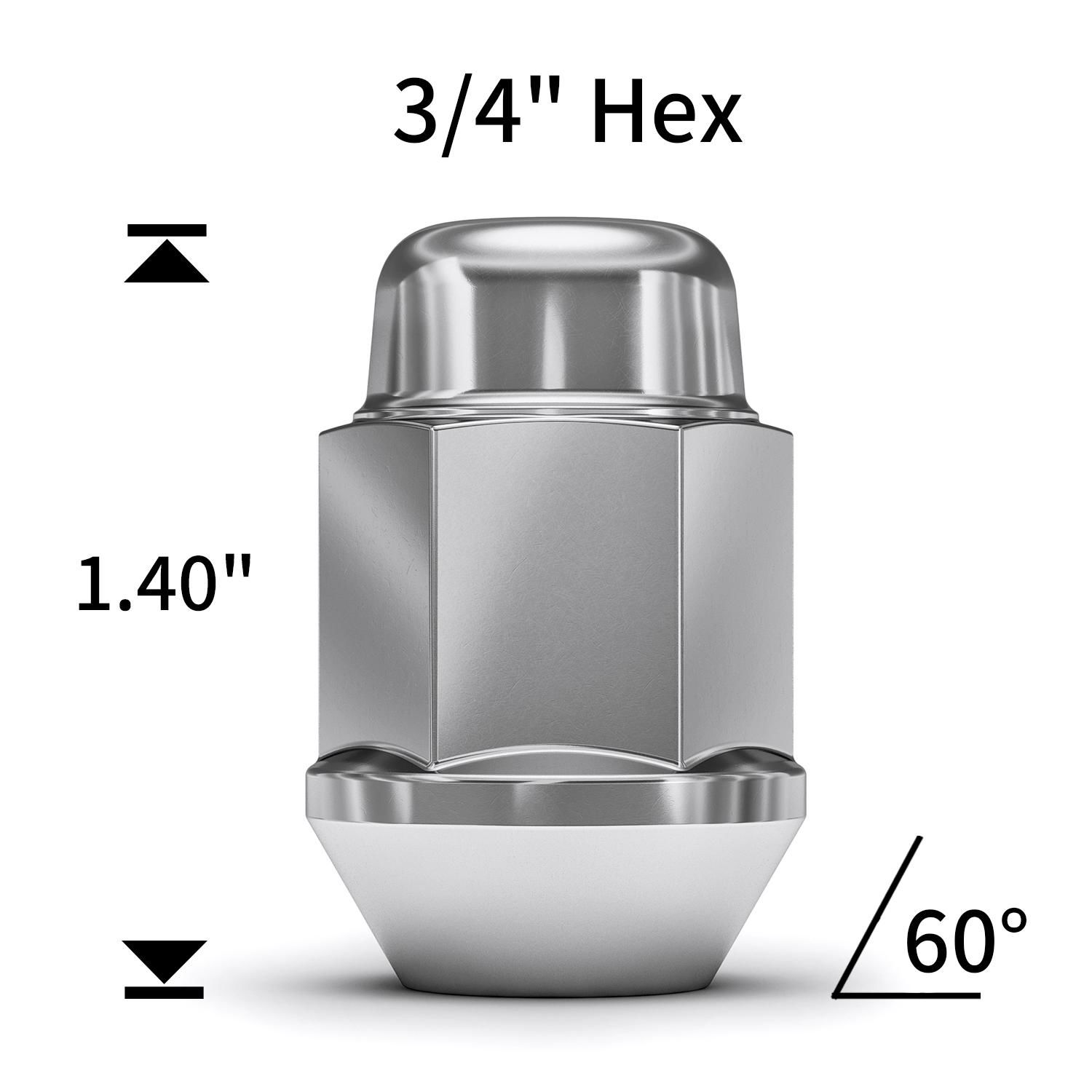 White Knight Wheel Nut 4 Piece 217024