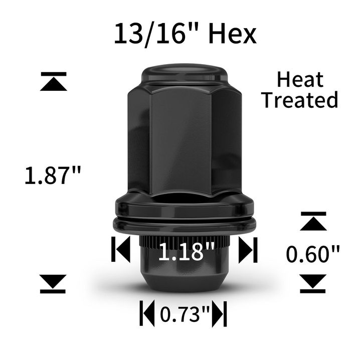 White Knight Wheel Lug Nut 5307LBK-5