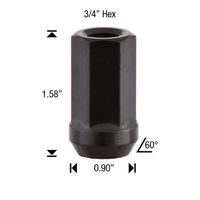 White Knight Wheel Nut 4 Piece 619197 for 2014 Dodge Durango