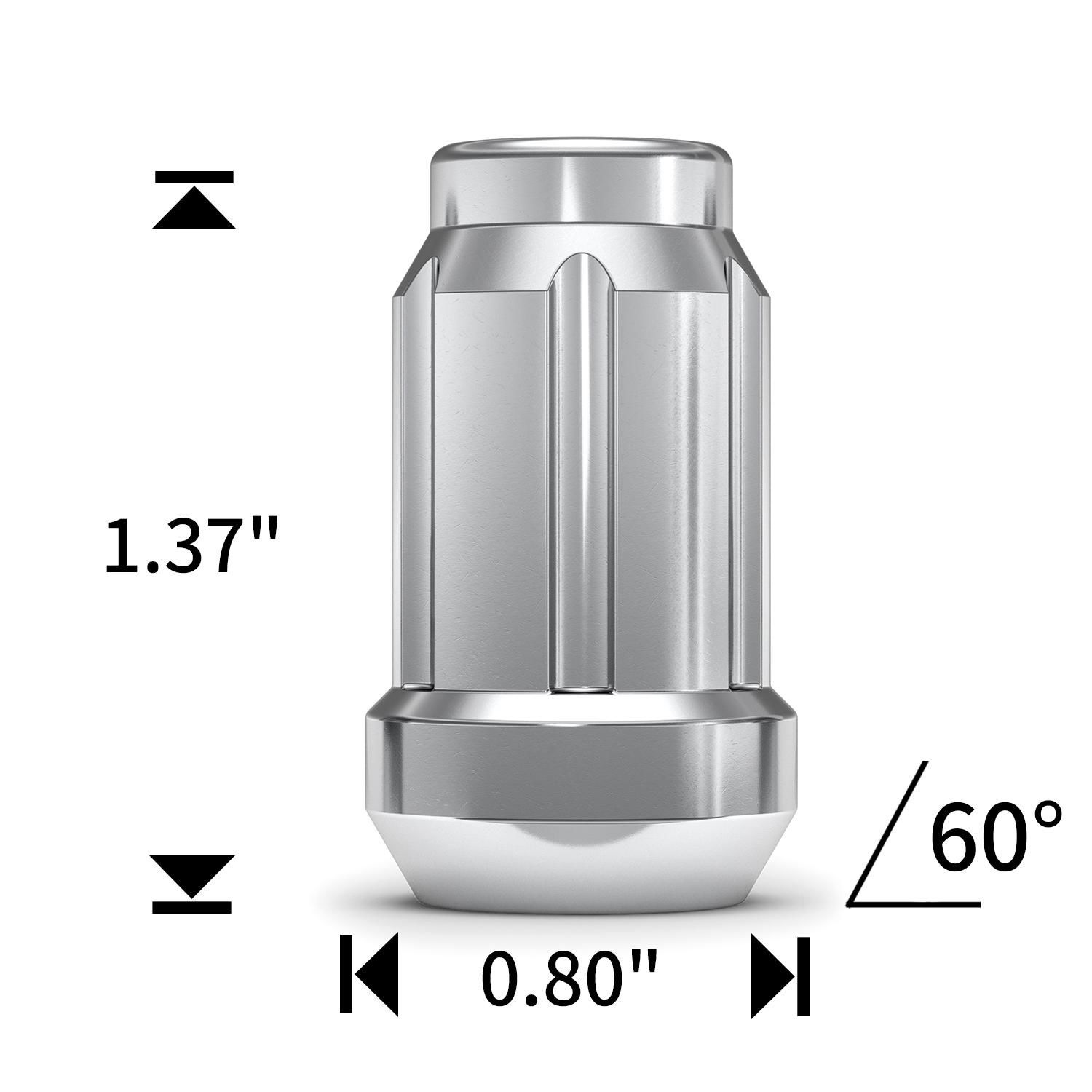 値段が激安 ECCPP Replacement for Wheel Lug Nuts 24 Pieces +1 Key 14x1.5