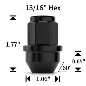 White Knight Wheel Lug Nut WN00809BK-5 for Chevrolet Malibu
