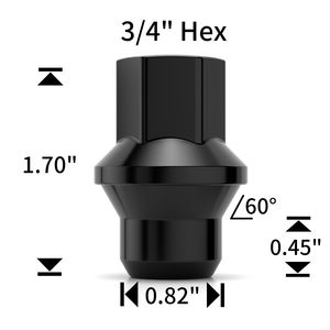White Knight Wheel Nut WN18107BK-5 for Hyundai Veloster