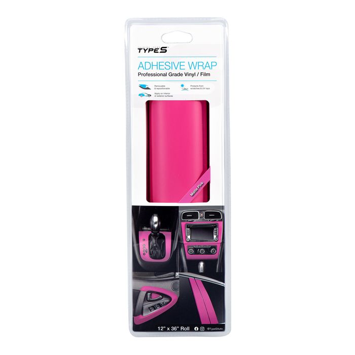 Type S AC54779-60/6 Adhesive Wrap Film 12 In. x 36 In. Roll Matte Pink