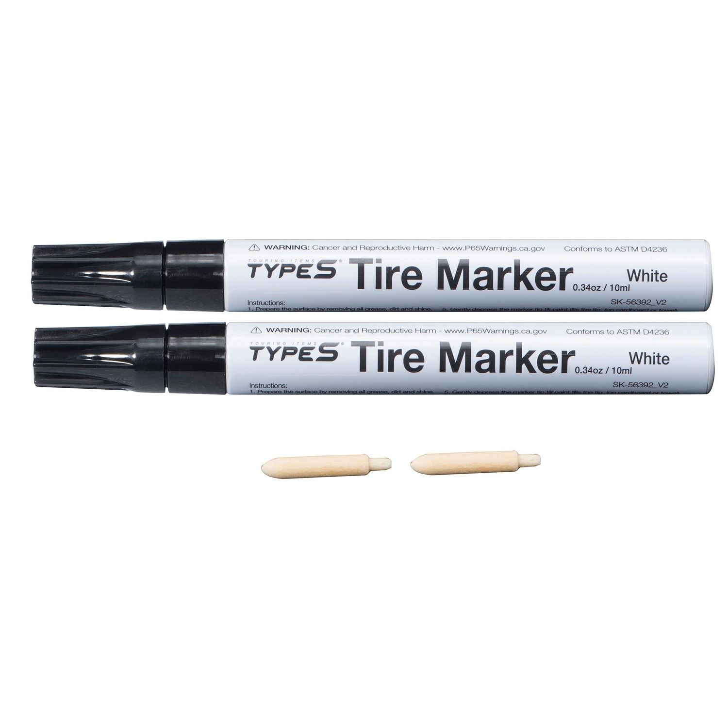 TYPE S 2 pieces White Tire Marker