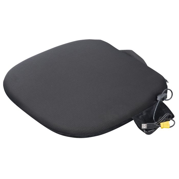 Wagan Velour Heated Seat Cushion - Black