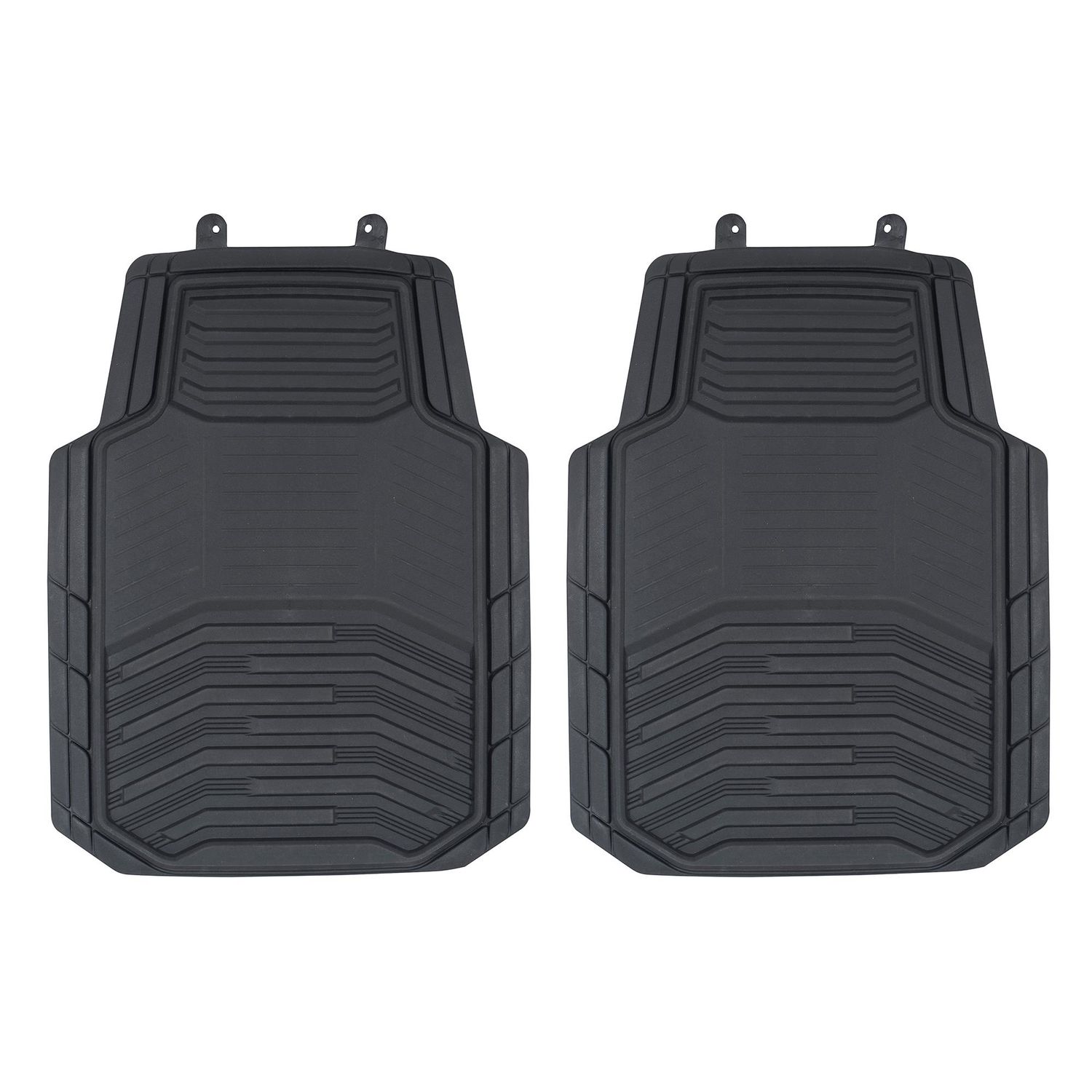 ProElite Black Rubber Heavy Duty Mats 2 Piece