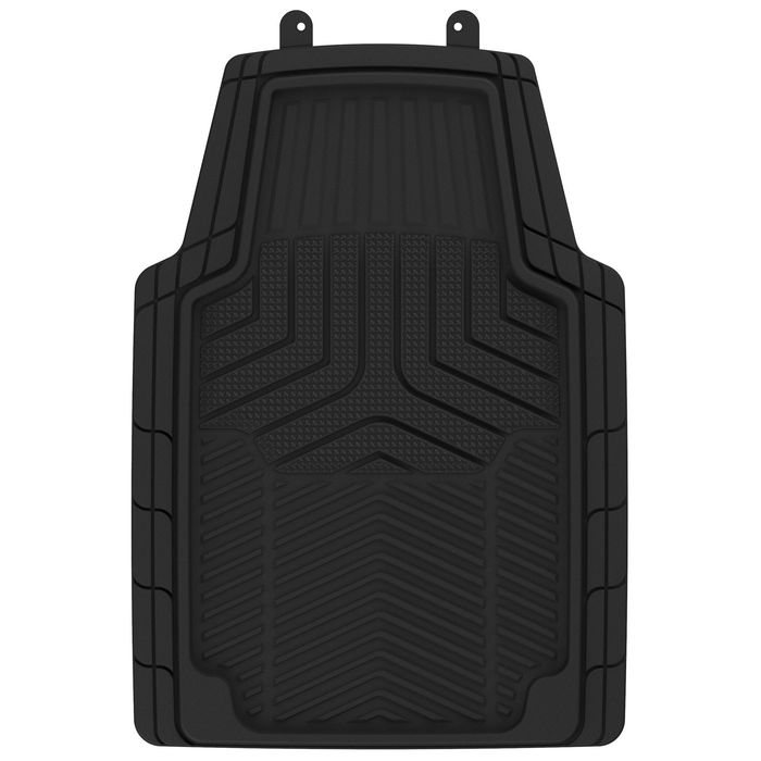 ProElite Black Rubber Floor Mats 4 Piece