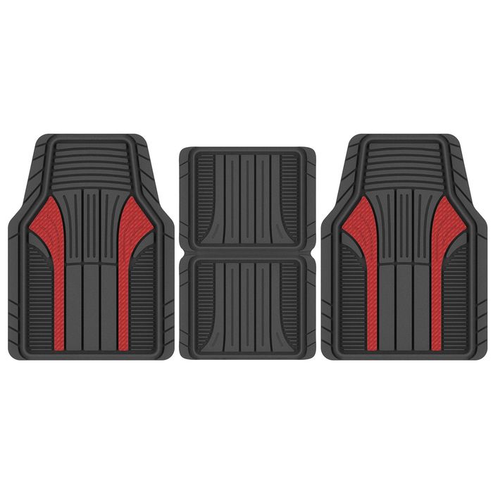 Red rubber car deals mats