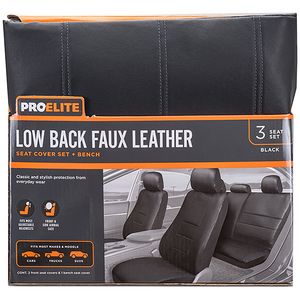 Universal 23 in. x 1 in. x 47 in. Fit Luxury Front Seat Cushions with  Leatherette Trim for Cars, Trucks, SUVs or Vans