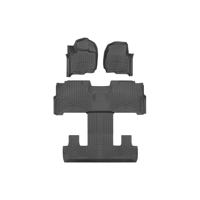 WeatherTech FloorLiner Custom Floor Mats – 1st Row, TPE Material, USA Made (Part #442091)