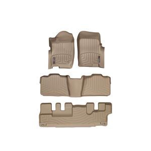 Weathertech FloorLiner DigitalFit Tan Front, Rear and Third Row Floor ...