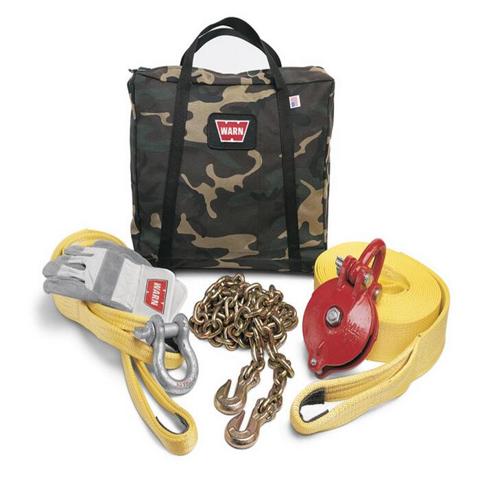 Warn 3/4in D-Shackle 30ft Recovery Strap 10ft Choker Chain Tree Trunk ...