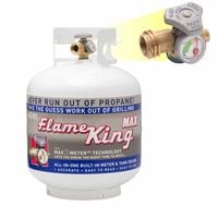 Flame King Gas Hauler Kit | 3LB Refillable Propane Tank, Adapter Hose & Insulated Carry Case For Camping, RV, Tailgating