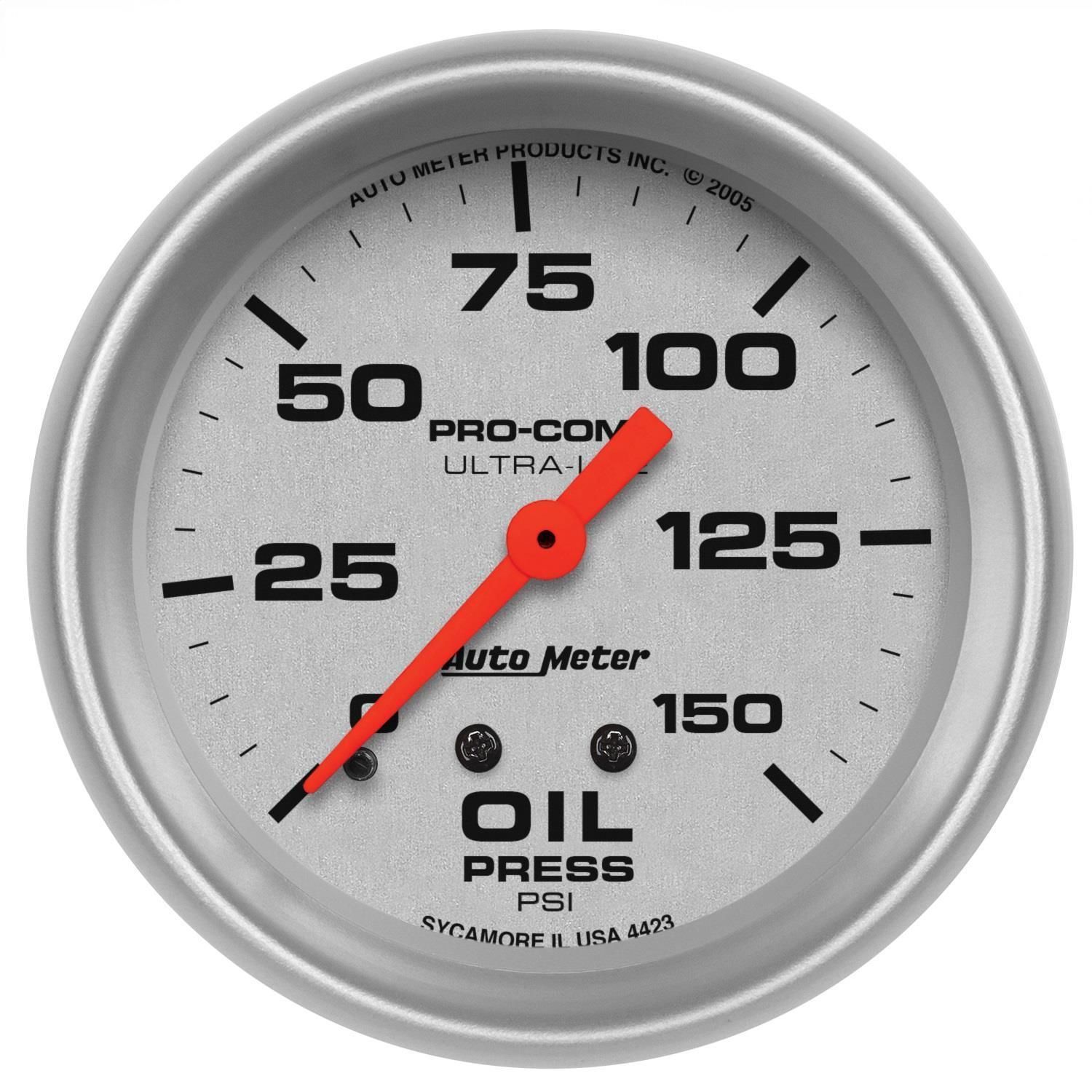 6527 AutoMeter Ultra-Lite Digital Oil Pressure Guage - NAPA Auto Parts