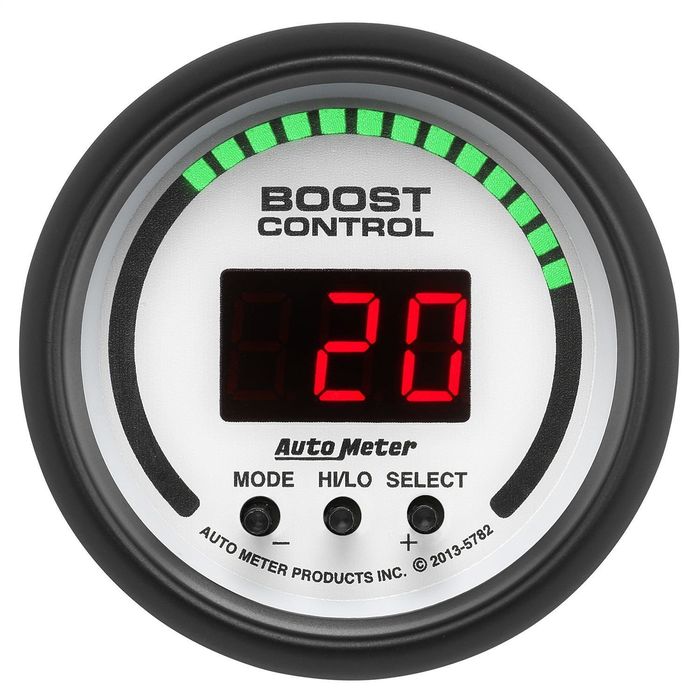 Auto Meter 3303 Sport-Compact Mechanical Boost & Vacuum Gauge - 2-1/4" Black Face 0-30 PSI/Hg