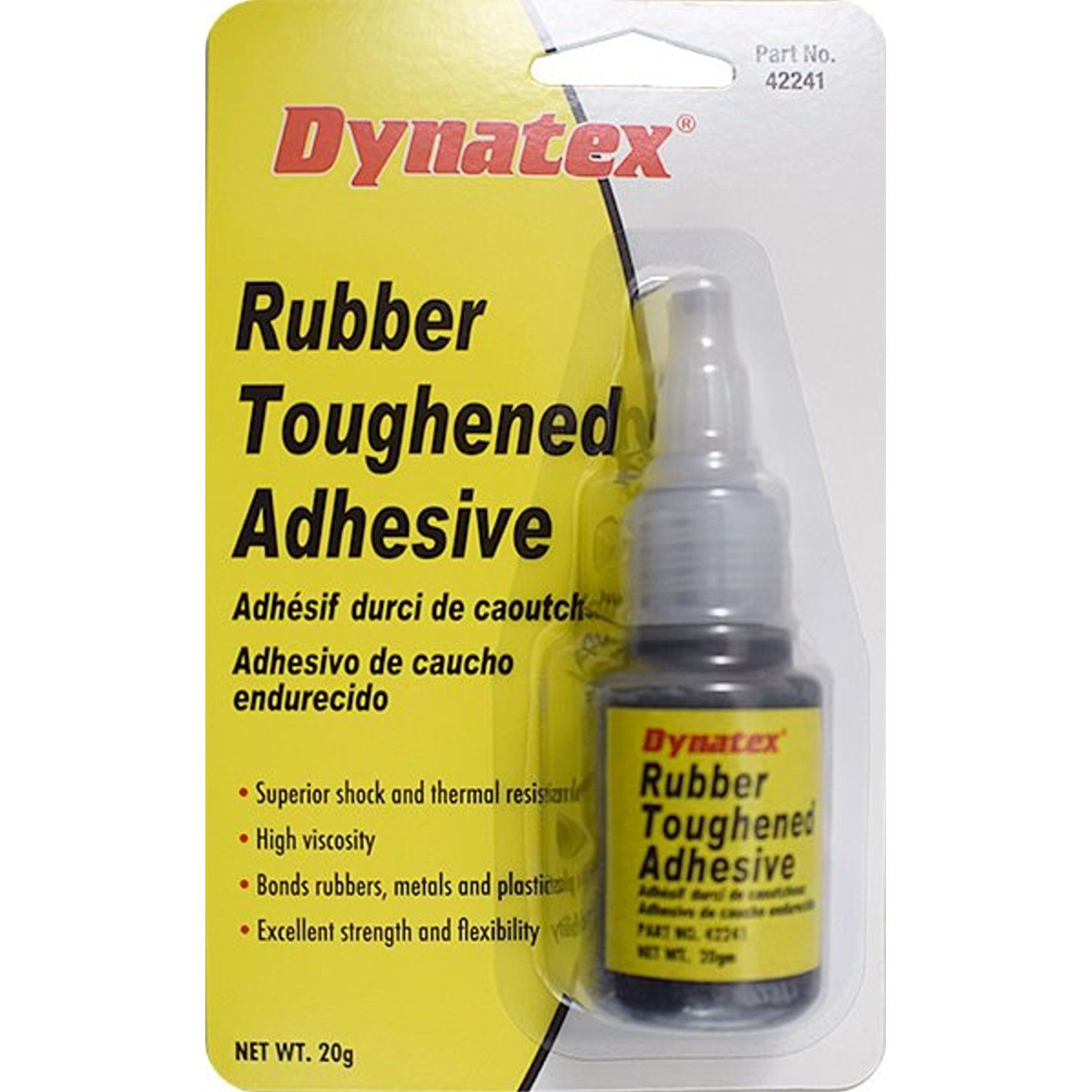 Dynatex Pegamento de plástico flexible, negro de 20 g