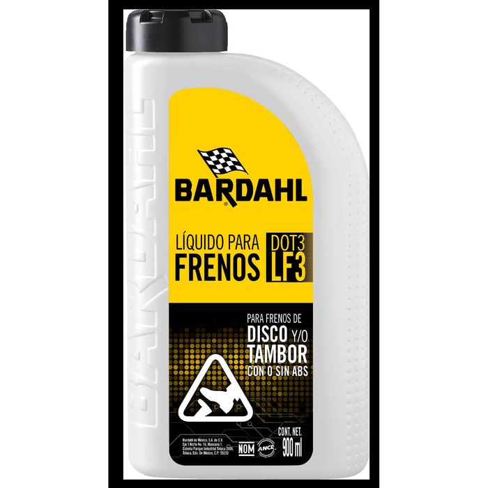 Botella de 900ml de Liquido de Frenos DOT 3 Bardahl