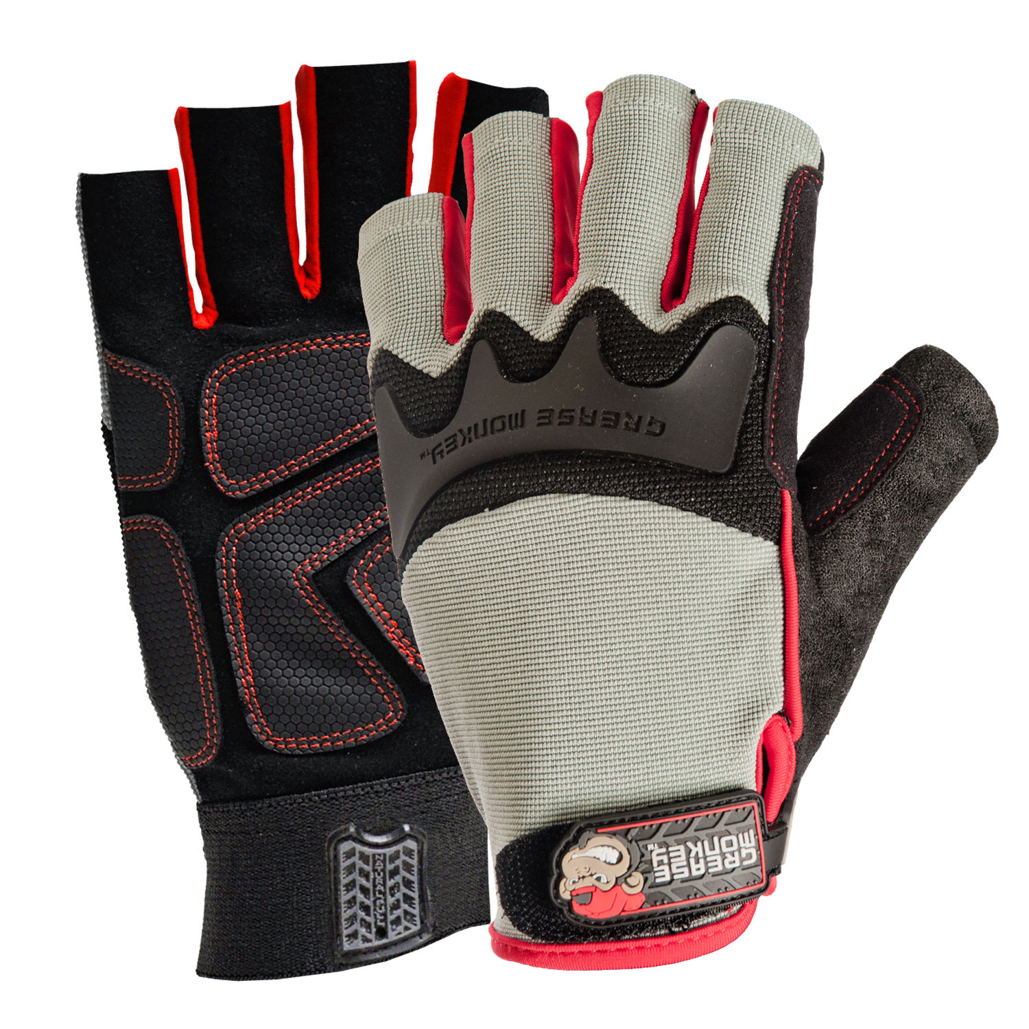 Grease Monkey Guantes Pro Fingerless talla grande
