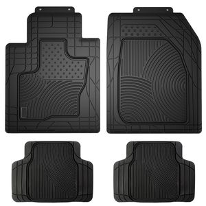 Juego de Tapetes ProElite Negro de Goma Ajustable para SUV y Crossover con 4 Piezas