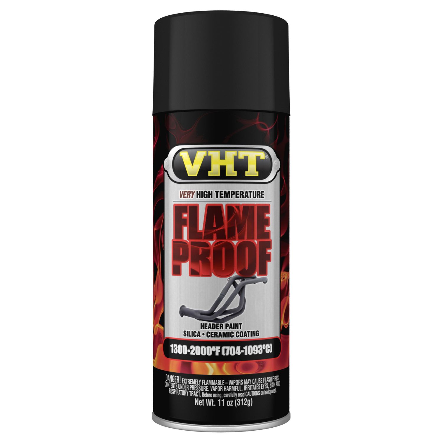 VHT Pintura Plana Resistente a Alta Temperatura a Prueba de Fuego Negro