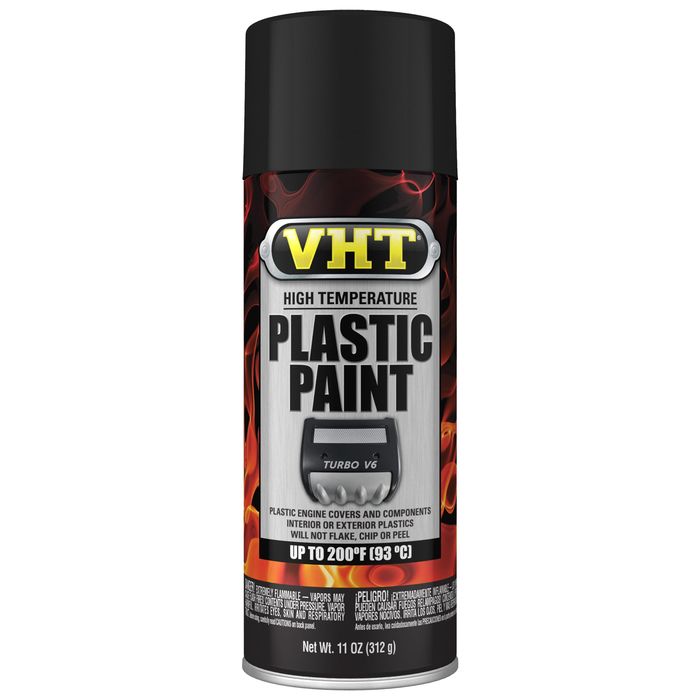 Vht Pintura para Plastico de Alta Temperatura Color Negro Lustroso