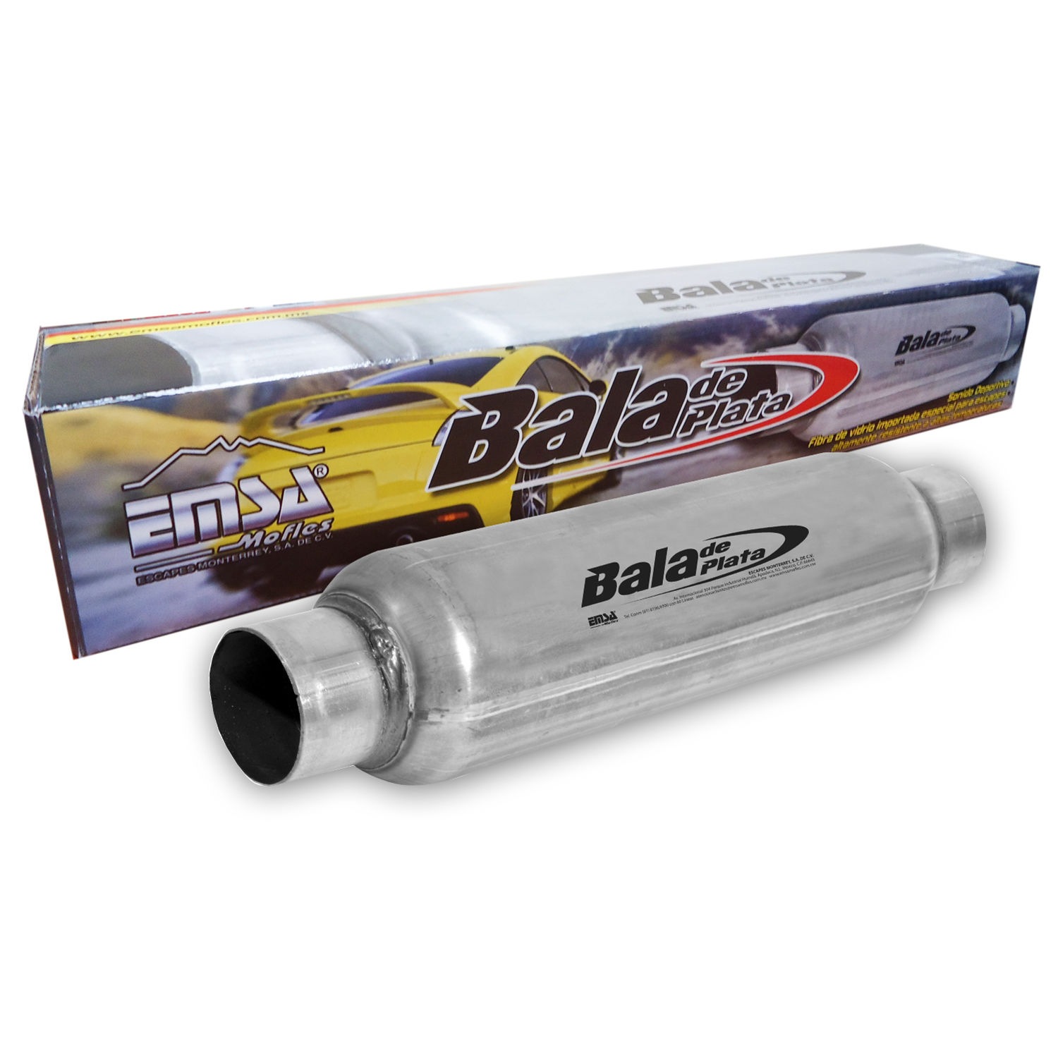 EMSA Mofle Glasspack plateado