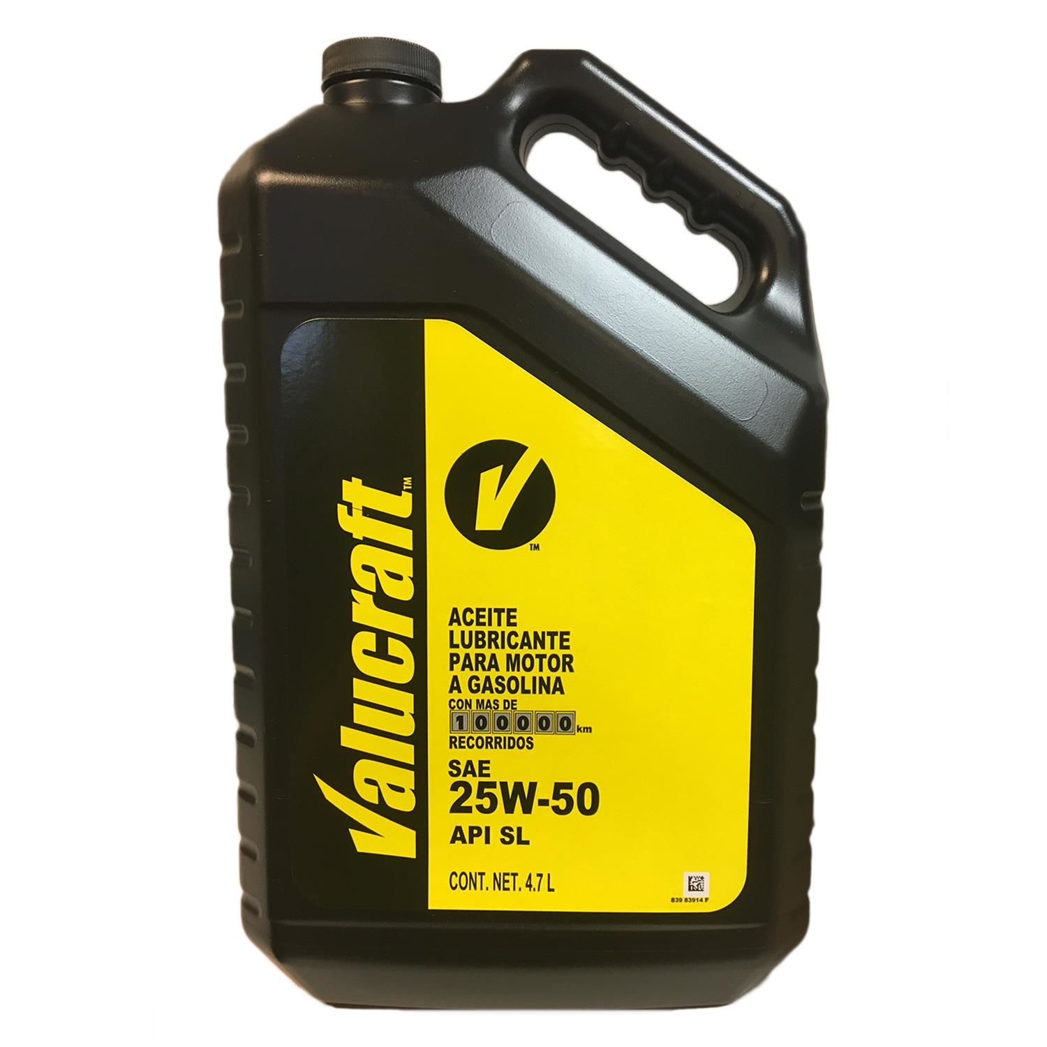 Valucraft High mileage engine oil 25W50 5 qt.