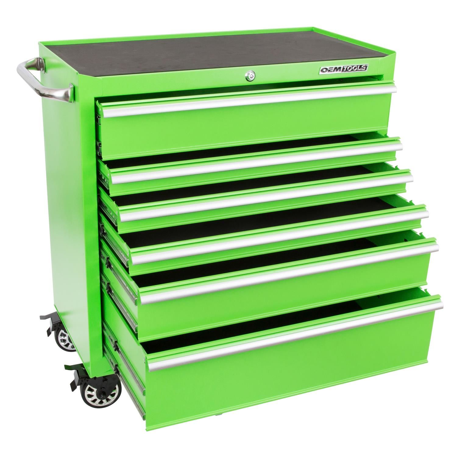 OEM Gabinete inferior de 6 cajones verde de 36 pulg.