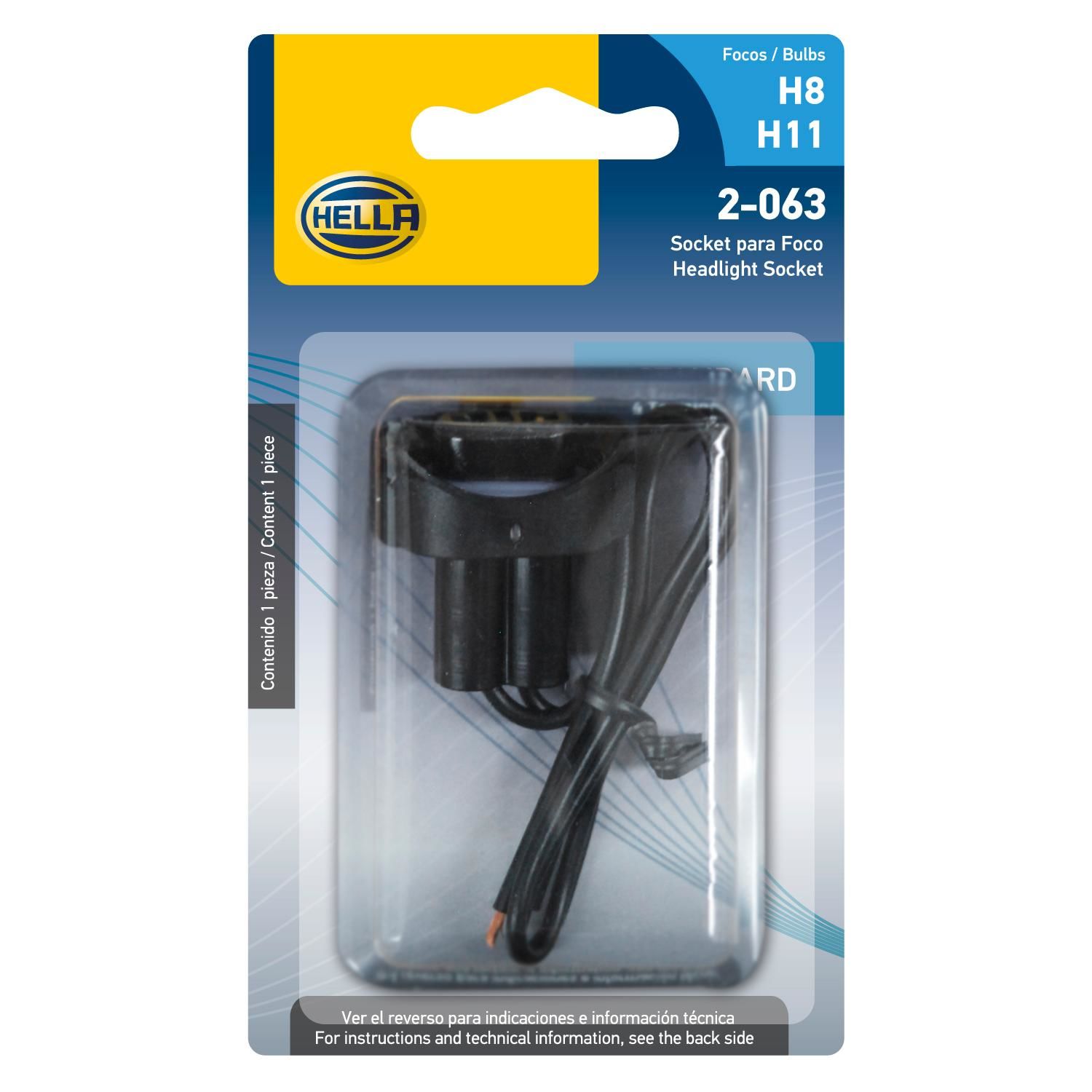 Hella Enchufe de 2 pines de 12 voltios para usar con luz delantera H8/H11