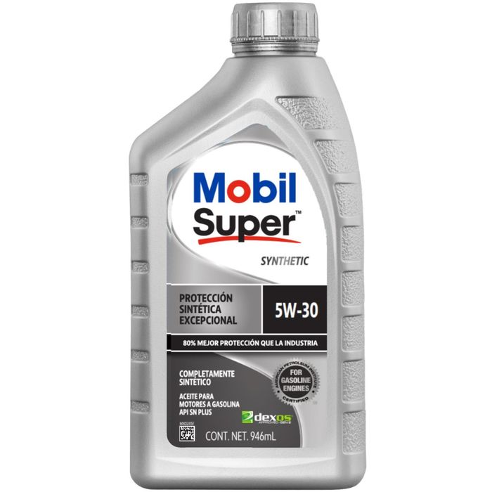  Mobil Super 5W30 Aceite de motor, 1 cuarto de galón, 6 por  caja.6 : Automotriz