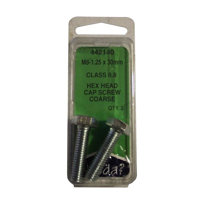 Bulloni Metrici M8 X 1,25 X 30 Mm Testa Esagonale Zinco 10.9 Confezione 50 Pezzi
