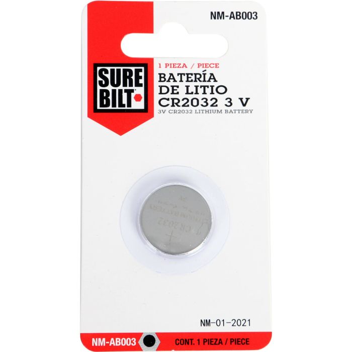 Surebilt Bateria de Litio de 3 Voltios, Cr2032