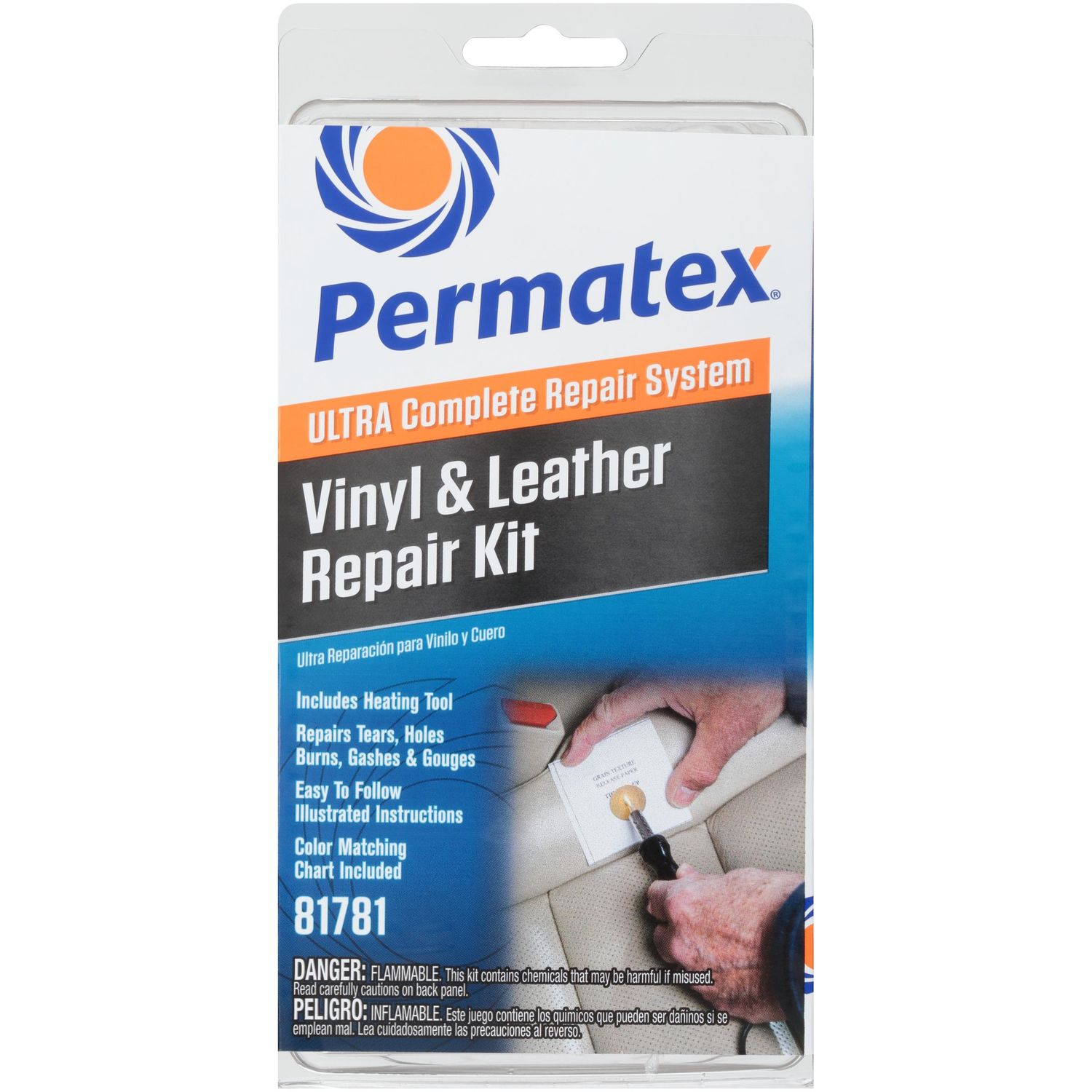 Permatex Kit de reparación para vinilo y piel