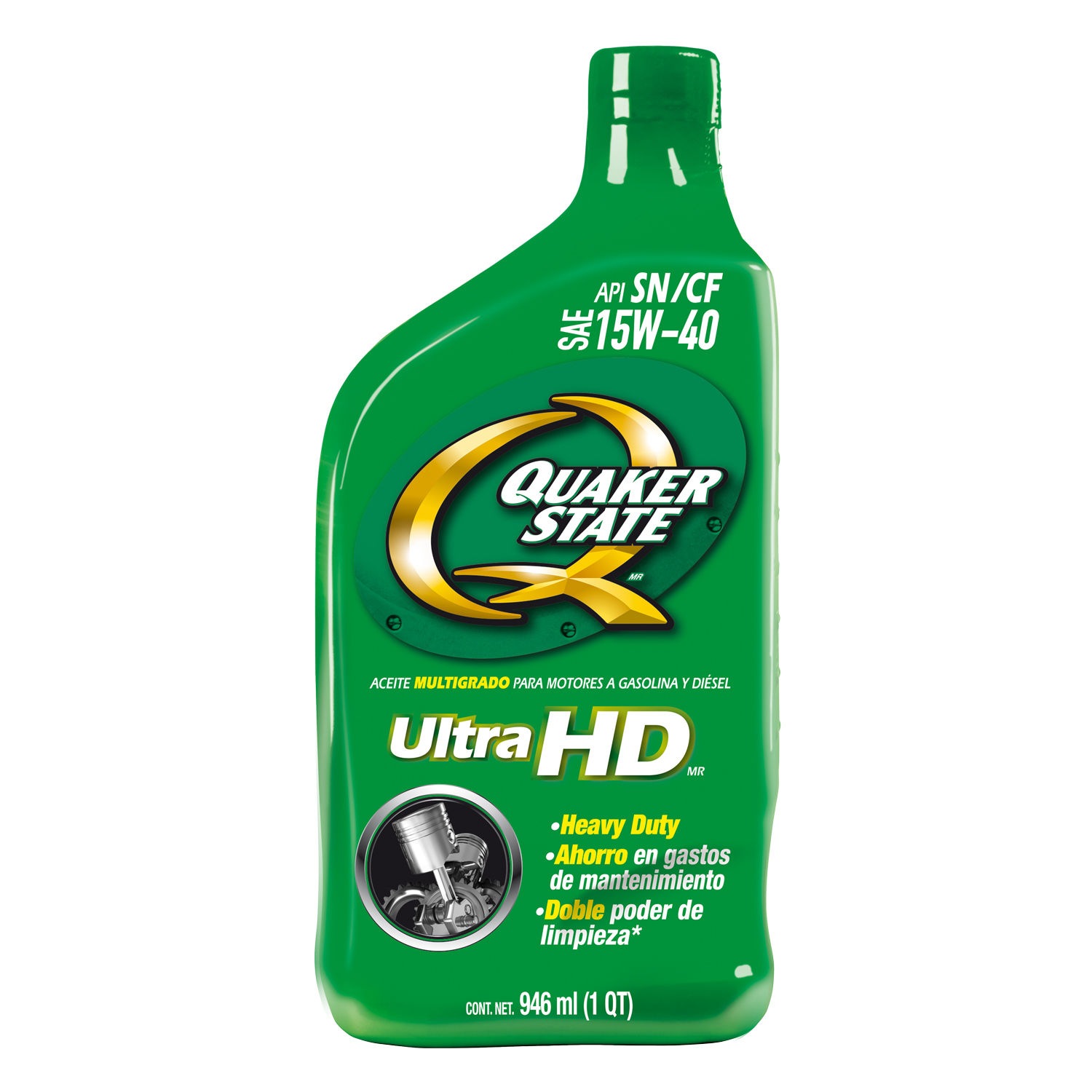 Quaker State Aceite de Motor de Servicio Pesado 15W40 1 Cuarto