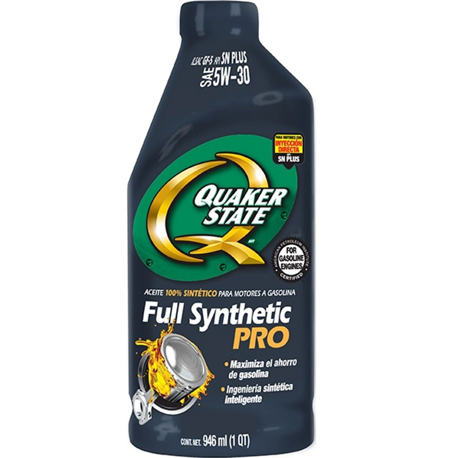 QuakerState Totalmente Sintetico 5W30 Aceite de Motor 1 Cuarto