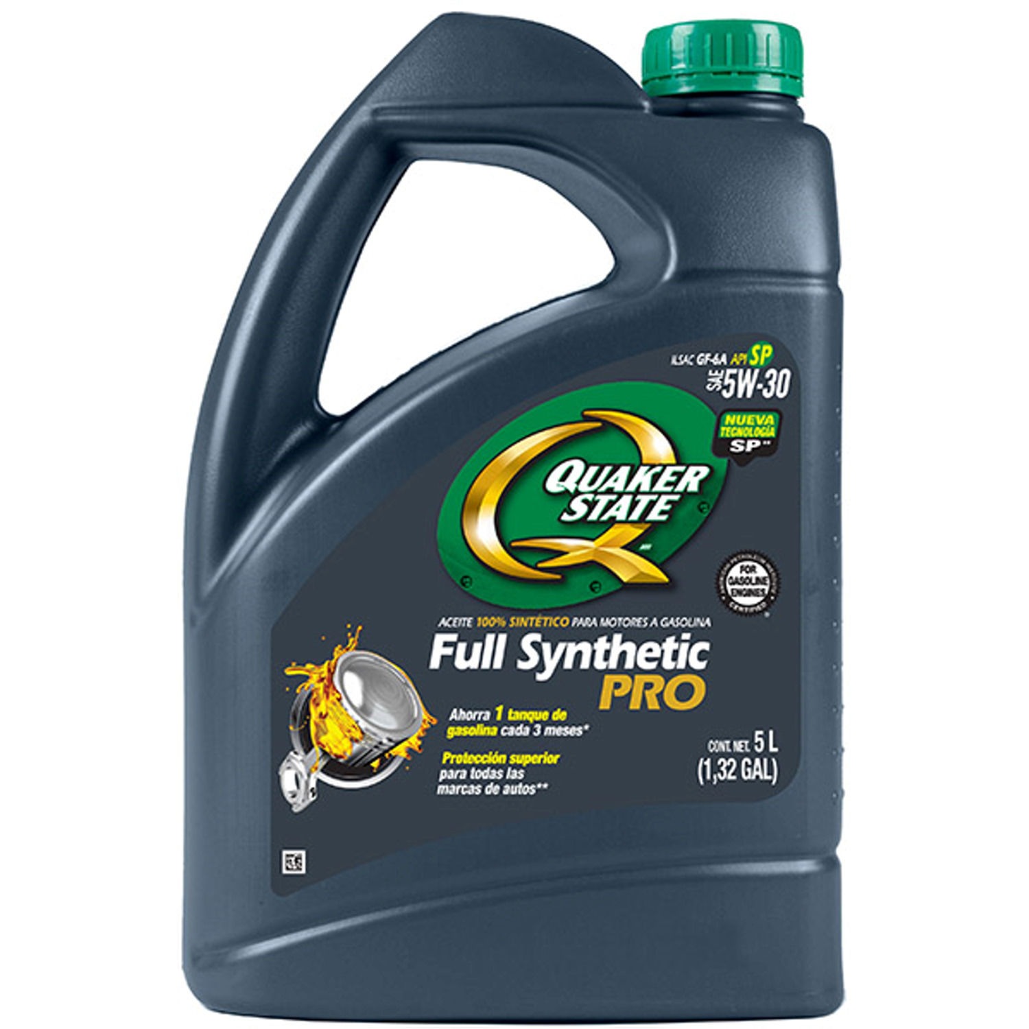 QuakerState Totalmente Sintetico 5W30 Aceite de Motor 5 Litros