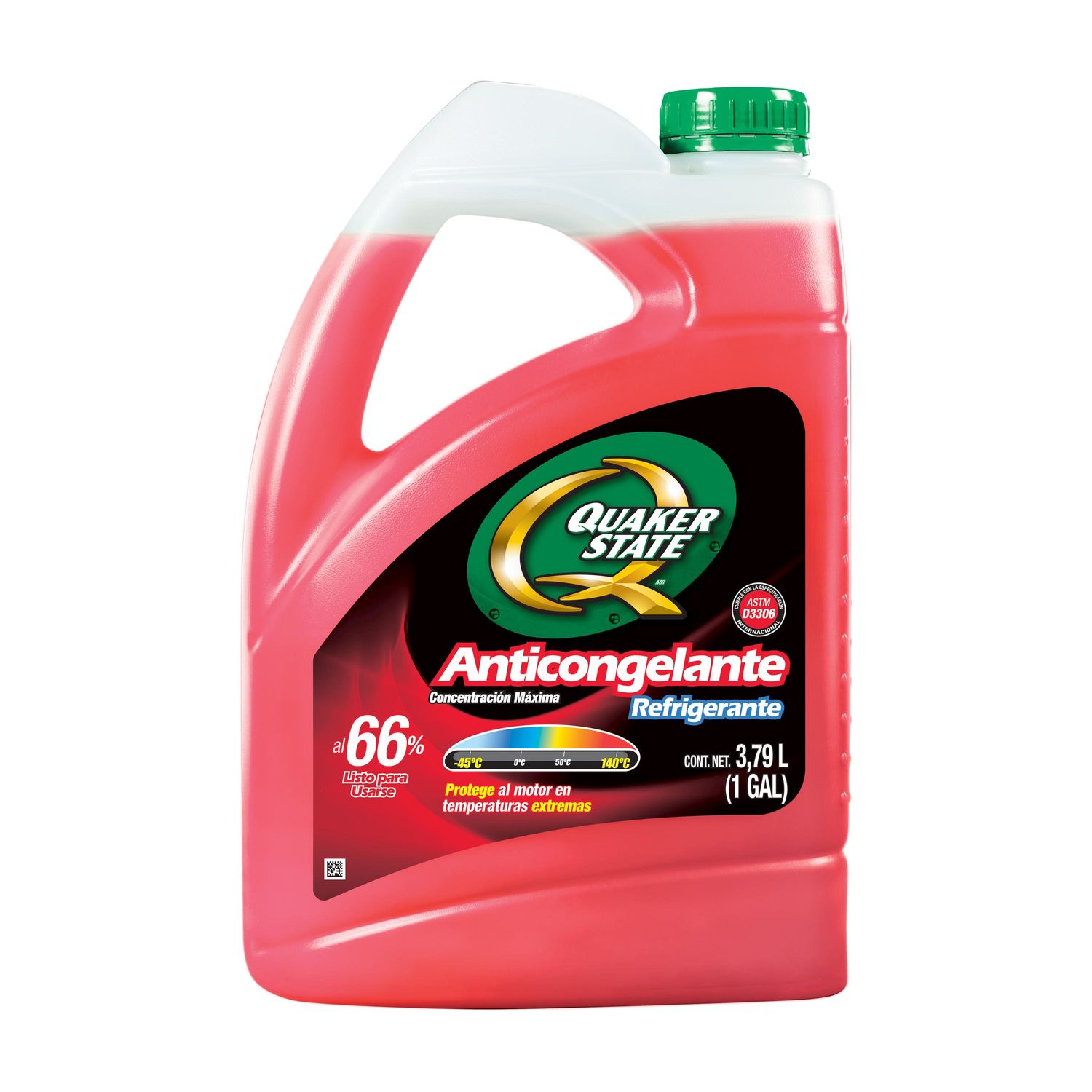 Quaker State Anticongelante rosa al 66, 1 gal
